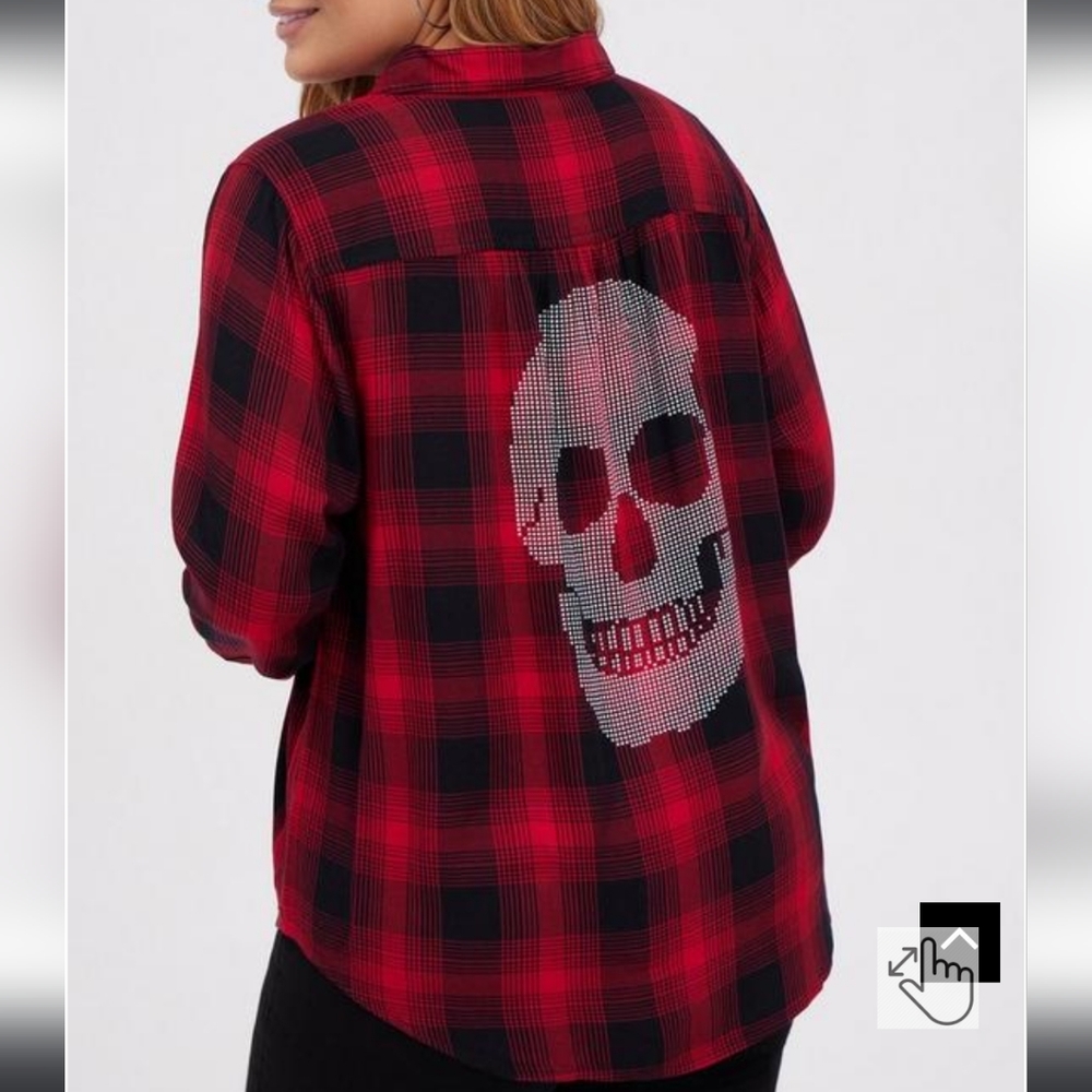 Torrid skull flannel